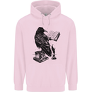 A Raven Reading a Book Literature Childrens Kids Hoodie Light Pink