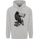 A Raven Reading a Book Literature Childrens Kids Hoodie Sports Grey