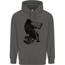 A Raven Reading a Book Literature Childrens Kids Hoodie Storm Grey