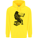 A Raven Reading a Book Literature Childrens Kids Hoodie Yellow