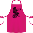 A Raven Reading a Book Literature Cotton Apron 100% Organic Pink
