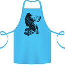 A Raven Reading a Book Literature Cotton Apron 100% Organic Turquoise