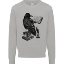 A Raven Reading a Book Literature Kids Sweatshirt Jumper Sports Grey