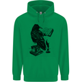 A Raven Reading a Book Literature Mens 80% Cotton Hoodie Irish Green