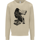 A Raven Reading a Book Literature Mens Sweatshirt Jumper Sand