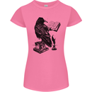 A Raven Reading a Book Literature Womens Petite Cut T-Shirt Azalea