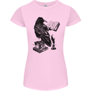 A Raven Reading a Book Literature Womens Petite Cut T-Shirt Light Pink