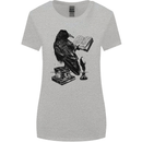 A Raven Reading a Book Literature Womens Wider Cut T-Shirt Sports Grey