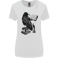A Raven Reading a Book Literature Womens Wider Cut T-Shirt White