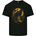 A Raven & Haunted House Moon Halloween Kids T-Shirt Childrens Black