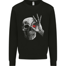 A Red Eye Skull Kids Sweatshirt Jumper Black