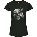 A Red Eye Skull Womens Petite Cut T-Shirt Black