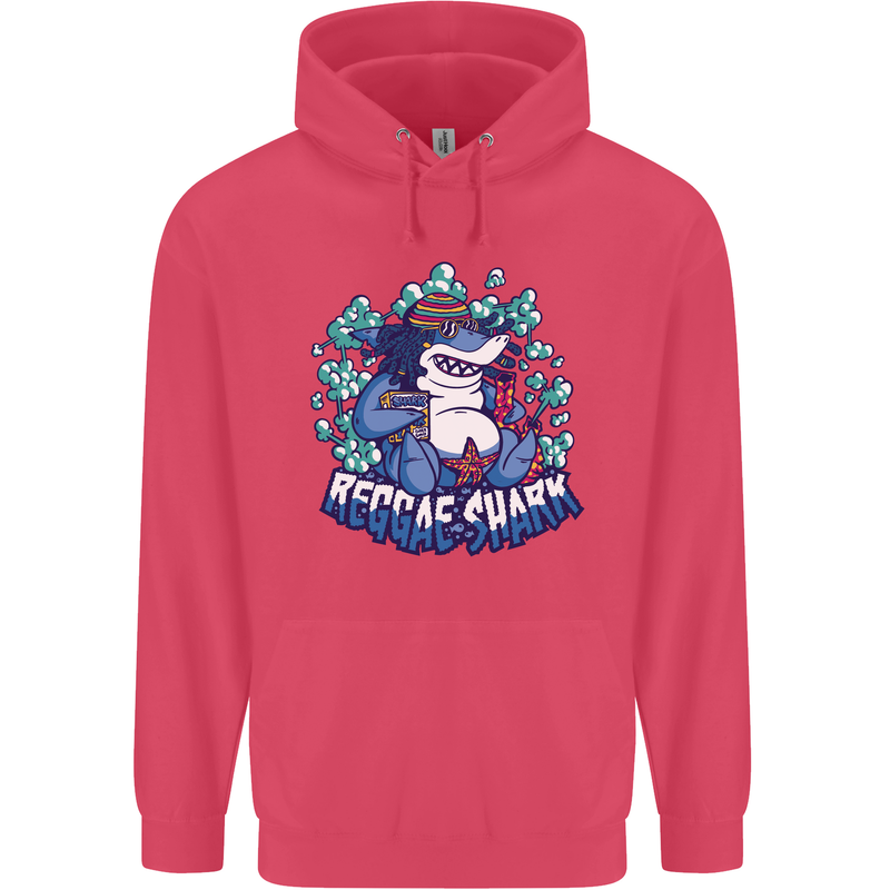 A Reggae Shark Childrens Kids Hoodie Heliconia