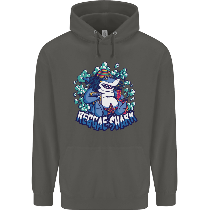 A Reggae Shark Childrens Kids Hoodie Storm Grey