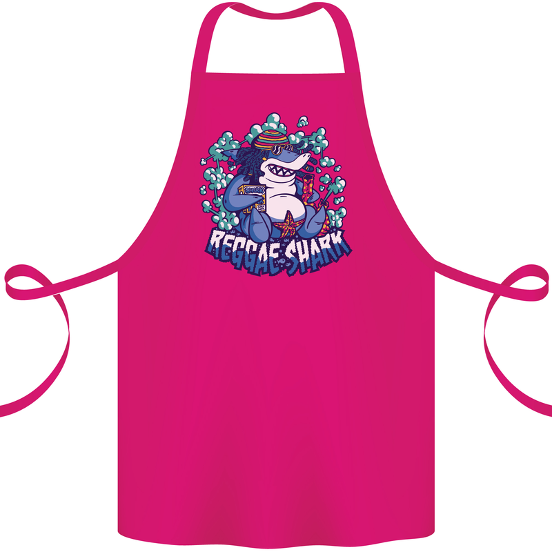 A Reggae Shark Cotton Apron 100% Organic Pink
