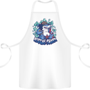 A Reggae Shark Cotton Apron 100% Organic White