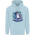 A Reggae Shark Mens 80% Cotton Hoodie Light Blue