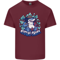 A Reggae Shark Mens Cotton T-Shirt Tee Top Maroon