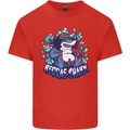 A Reggae Shark Mens Cotton T-Shirt Tee Top Red