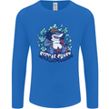 A Reggae Shark Mens Long Sleeve T-Shirt Royal Blue