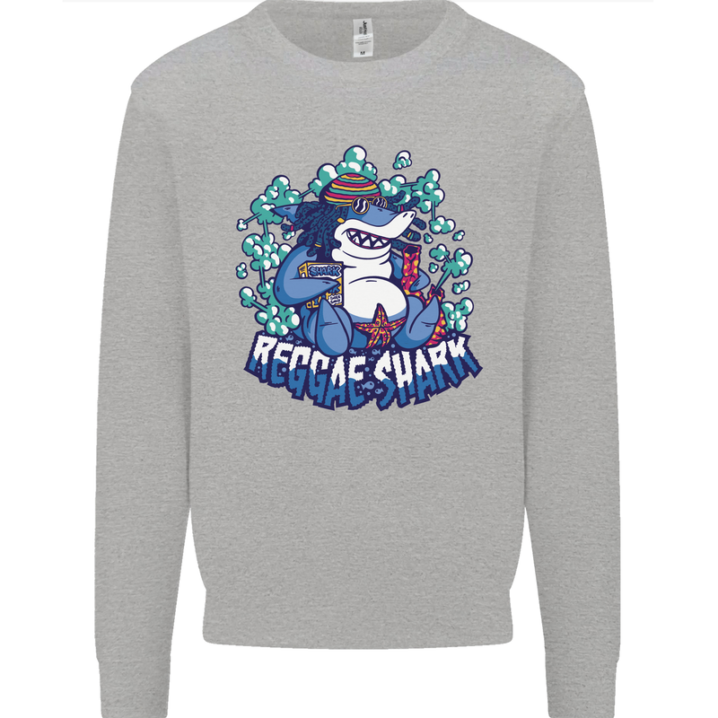 A Reggae Shark Mens Sweatshirt Jumper Sports Grey