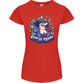 A Reggae Shark Womens Petite Cut T-Shirt Red