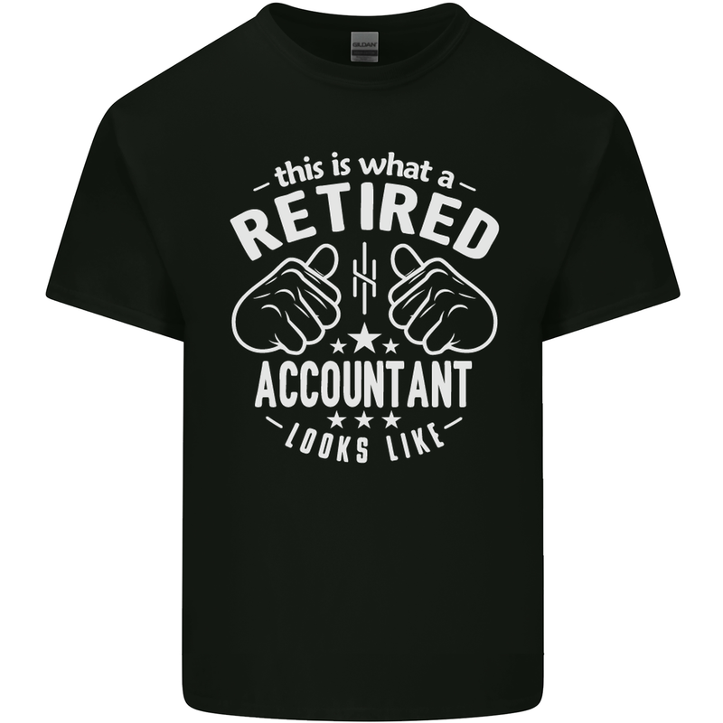 A Retired Accountant Looks Like Mens Cotton T-Shirt Tee Top Black