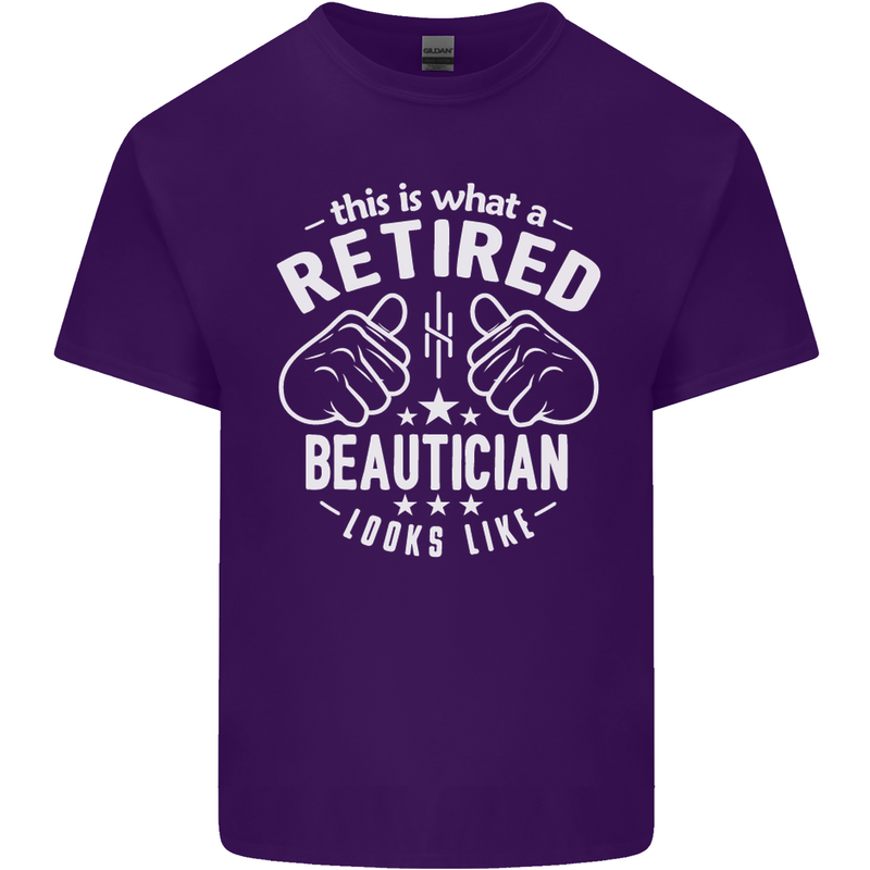 A Retired Beautician Looks Like Mens Cotton T-Shirt Tee Top Purple