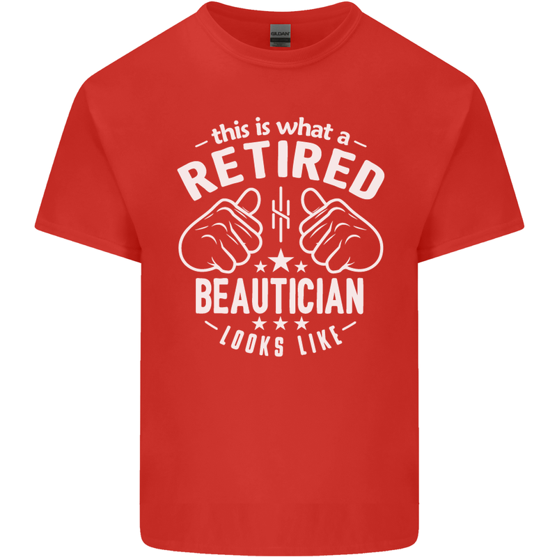 A Retired Beautician Looks Like Mens Cotton T-Shirt Tee Top Red