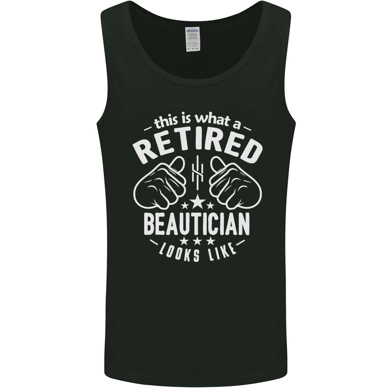 A Retired Beautician Looks Like Mens Vest Tank Top Black