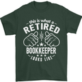A Retired Bookkeeper Looks Like Mens T-Shirt Cotton Gildan Forest Green