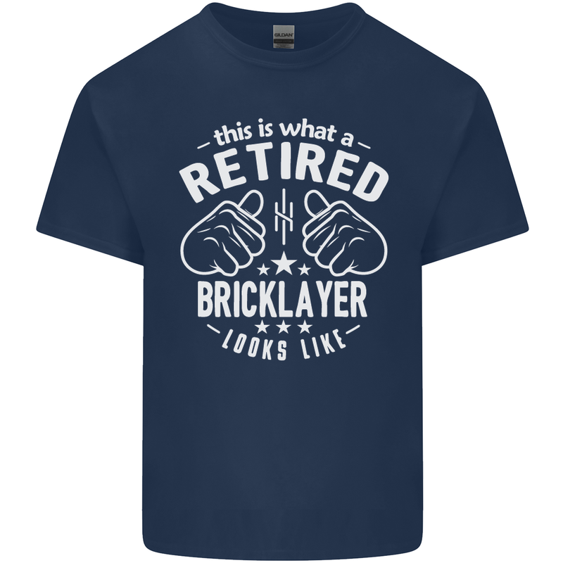 A Retired Bricklayer Looks Like Mens Cotton T-Shirt Tee Top Navy Blue