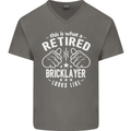 A Retired Bricklayer Looks Like Mens V-Neck Cotton T-Shirt Charcoal
