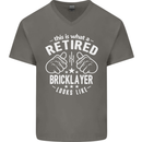 A Retired Bricklayer Looks Like Mens V-Neck Cotton T-Shirt Charcoal