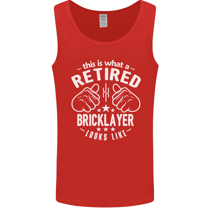 A Retired Bricklayer Looks Like Mens Vest Tank Top Red