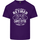 A Retired Carpet Fitter Looks Like Mens Cotton T-Shirt Tee Top Purple