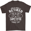 A Retired Carpet Fitter Looks Like Mens T-Shirt Cotton Gildan Dark Chocolate