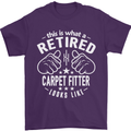 A Retired Carpet Fitter Looks Like Mens T-Shirt Cotton Gildan Purple