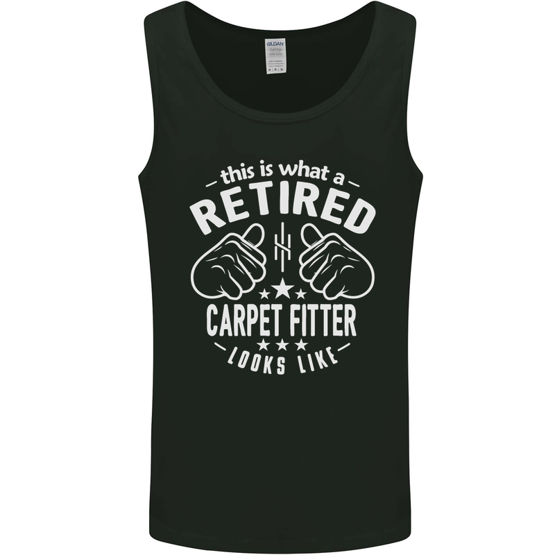 A Retired Carpet Fitter Looks Like Mens Vest Tank Top Black