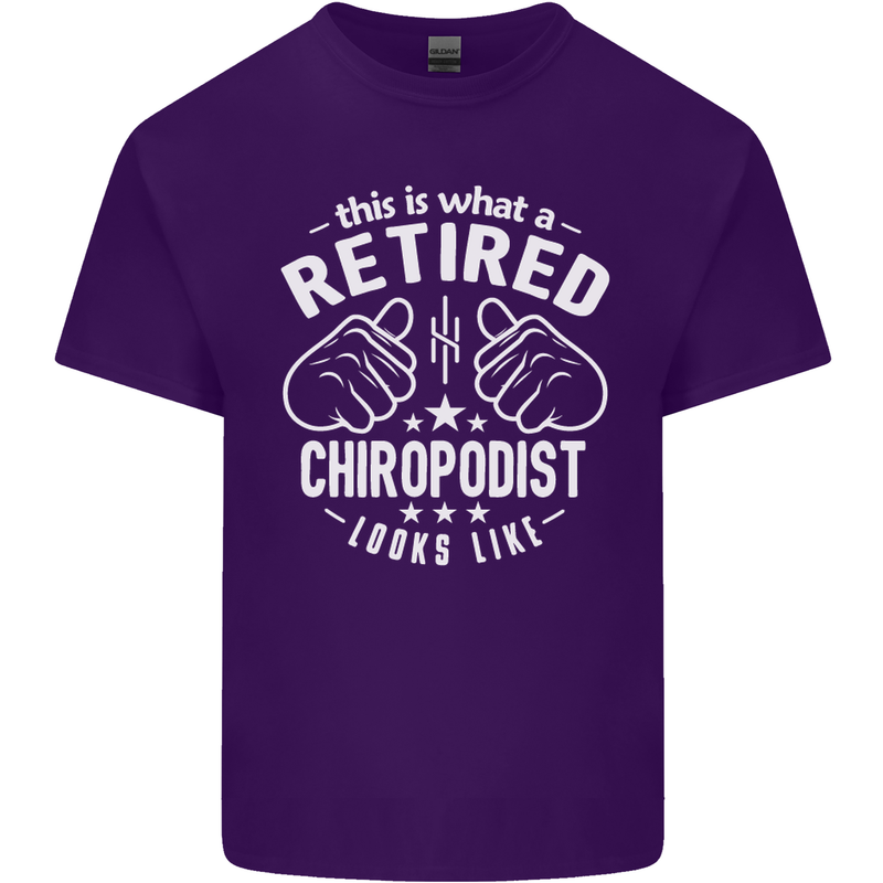 A Retired Chiropodist Looks Like Mens Cotton T-Shirt Tee Top Purple