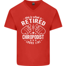 A Retired Chiropodist Looks Like Mens V-Neck Cotton T-Shirt Red