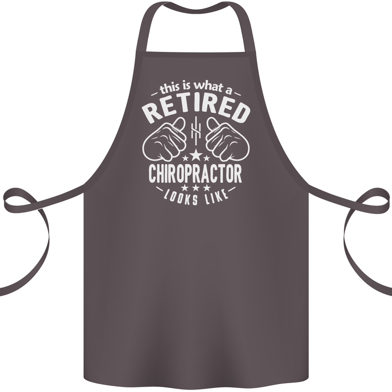 A Retired Chiropractor Looks Like Cotton Apron 100% Organic Dark Grey