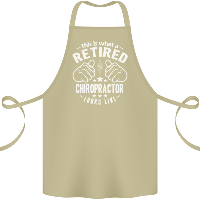 A Retired Chiropractor Looks Like Cotton Apron 100% Organic Khaki