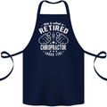 A Retired Chiropractor Looks Like Cotton Apron 100% Organic Navy Blue