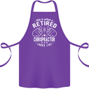 A Retired Chiropractor Looks Like Cotton Apron 100% Organic Purple