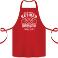 A Retired Chiropractor Looks Like Cotton Apron 100% Organic Red