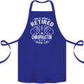 A Retired Chiropractor Looks Like Cotton Apron 100% Organic Royal Blue