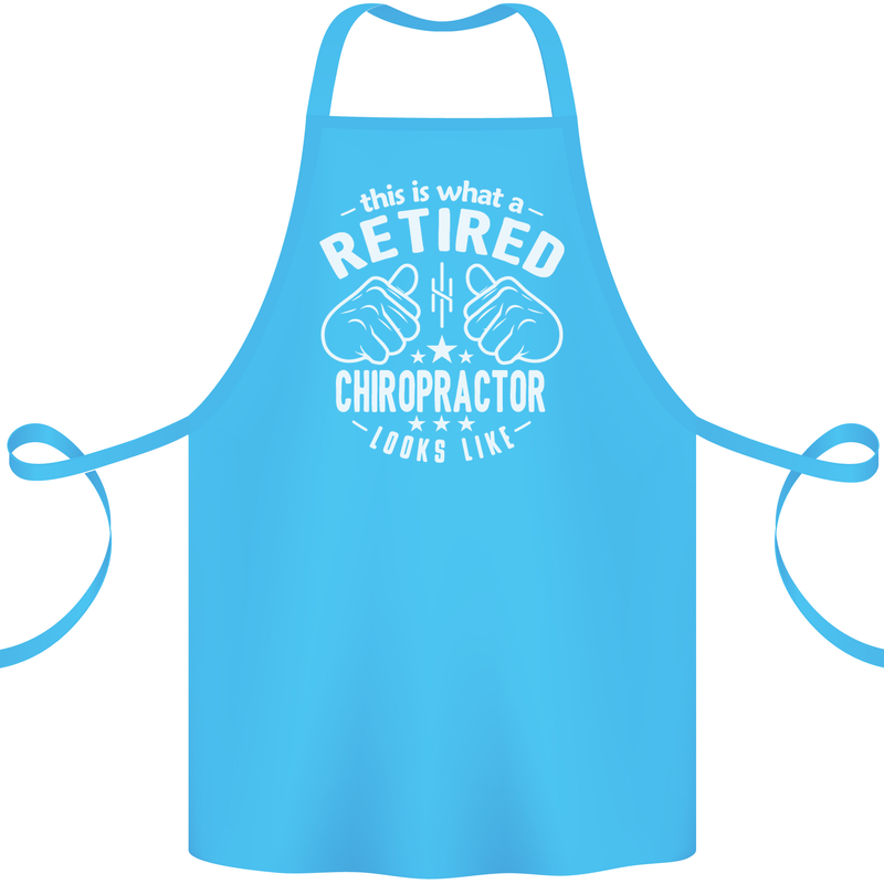A Retired Chiropractor Looks Like Cotton Apron 100% Organic Turquoise