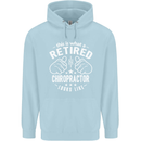 A Retired Chiropractor Looks Like Mens 80% Cotton Hoodie Light Blue