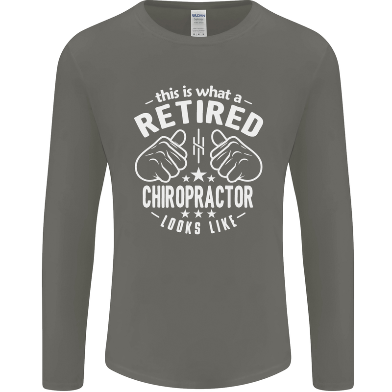 A Retired Chiropractor Looks Like Mens Long Sleeve T-Shirt Charcoal